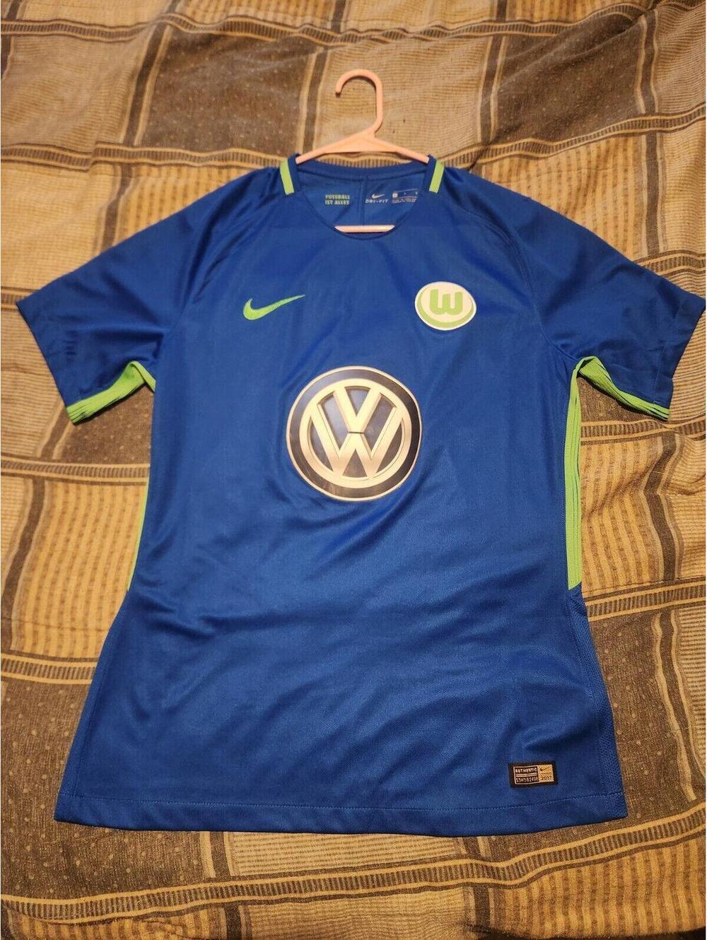 VFL Wolfsburg 2017/2018 Germany Player Issue Away Soccer Jersey Size L